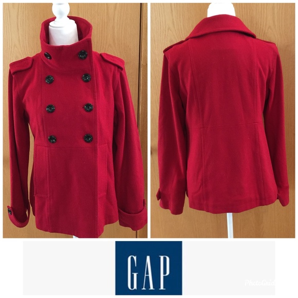 Gap Jackets & Blazers - GAP Red Wool Blend Coat